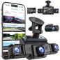 360° 4-Channel Dash Cam with GPS, 5G WiFi, Night Vision, 160° Wide, WDR, 24H Parking, 128GB Card Included 360° 4-Channel Dash Cam with GPS, 5G WiFi, Night Vision, 160° Wide, WDR, 24H Parking, 128GB Card Included