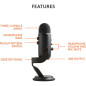 Microphone USB Logitech Blue Yeti pour Gaming, Streaming, Podcast, YouTube, PC - Son Studio, Plug & Play Microphone USB Logitech Blue Yeti pour Gaming, Streaming, Podcast, YouTube, PC - Son Studio, Plug & Play