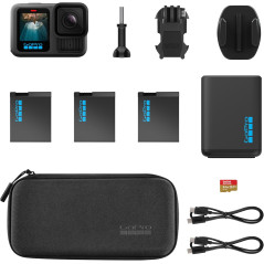 GoPro HERO13 Black Bundle avec Batteries, Chargeur & Carte 64GB