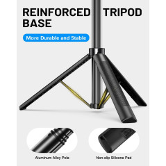 Vlogging Kit for iPhone/Android – 71 Selfie Stick Tripod with Light, Wireless Remote & Microphone for TikTok/YouTube