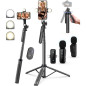 Vlogging Kit for iPhone/Android – 71 Selfie Stick Tripod with Light, Wireless Remote & Microphone for TikTok/YouTube Vlogging Kit for iPhone/Android – 71 Selfie Stick Tripod with Light, Wireless Remote & Microphone for TikTok/YouTube