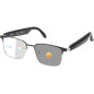 Smart Bluetooth Glasses with Open-Ear Sound, Mic & Speakers, Color Changing, Polarized - Silver Smart Bluetooth Glasses with Open-Ear Sound, Mic & Speakers, Color Changing, Polarized - Silver