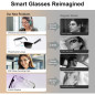 Smart Bluetooth Glasses with Open-Ear Sound, Mic & Speakers, Color Changing, Polarized - Silver Smart Bluetooth Glasses with Open-Ear Sound, Mic & Speakers, Color Changing, Polarized - Silver