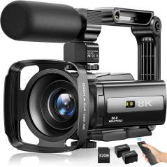 8K Video Camera 88MP UHD Vlogging Camcorder with WiFi & Night Vision