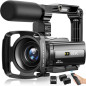 Caméra Vidéo 8K 88MP UHD WiFi Vlogging 18X Zoom, Vision Nocturne IR, Écran Tactile 3 + Accessoires