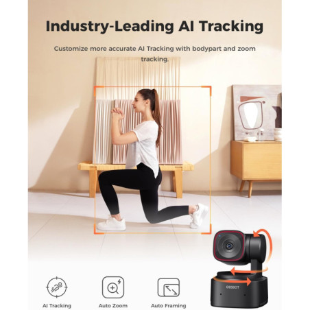 OBSBOT Tiny 2 Lite 4K Webcam AI Tracking HDR 60 FPS PC