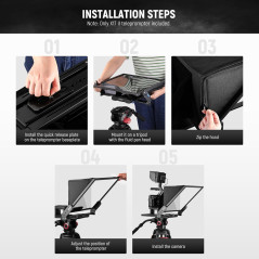 NEEWER Teleprompter X17 II 17 HD with RT113 Remote & Upgraded Mount