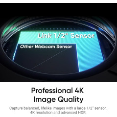 Insta360 Link 2C 4K Webcam for PC/Mac with Auto Framing, HDR, AI Noise-Canceling Mic & Gesture Control