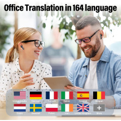 AI Real-Time Translation Earbuds, 164 Languages, 6 Modes, No Subscription, 42H Battery, Audio & Video Calls