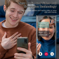 AI Real-Time Translation Earbuds, 164 Languages, 6 Modes, No Subscription, 42H Battery, Audio & Video Calls