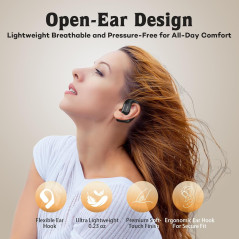 Casque Bluetooth 5.4 Over Ear avec Écran Digital & IPX6