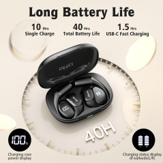 Casque Bluetooth 5.4 Over Ear avec Écran Digital & IPX6