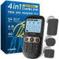 Appareil 4 en 1 TENS & EMS Thérapie, Soulagement Douleur, Rechargeable, 12 Électrodes, Certifié FDA Appareil 4 en 1 TENS & EMS Thérapie, Soulagement Douleur, Rechargeable, 12 Électrodes, Certifié FDA