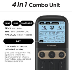 Stimulateur Musculaire 4 en 1 TENS EMS Rechargeable FDA