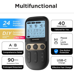 Stimulateur Musculaire 4 en 1 TENS EMS Rechargeable FDA