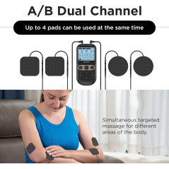 Stimulateur Musculaire 4 en 1 TENS EMS Rechargeable FDA