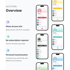 Dot. Thin Digital Business Card – Tap Compatible for iPhone & Android
