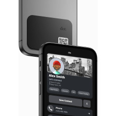 dot. Thin - Carte de visite numérique compatible iPhone & Android (Noir)