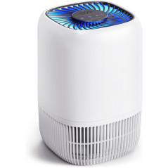 Air Purifier for Home 1076 Ft², H13 True HEPA Filter, 3 Speeds, Timer, Quiet 360° Intake, White