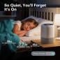 Air Purifier for Home 1076 Ft², H13 True HEPA Filter, 3 Speeds, Timer, Quiet 360° Intake, White