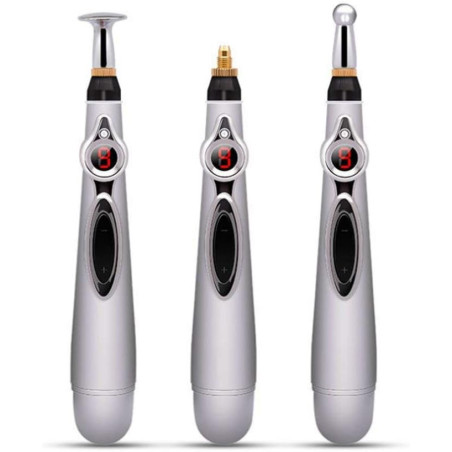Stylo Acupuncture Électrique 3-en-1 pour Soulagement Douleur