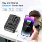 Support de téléphone pliable TechGlow avec enceinte Bluetooth et batterie externe – Cadeau anniversaire tech. Support de téléphone pliable TechGlow avec enceinte Bluetooth et batterie externe – Cadeau anniversaire tech.