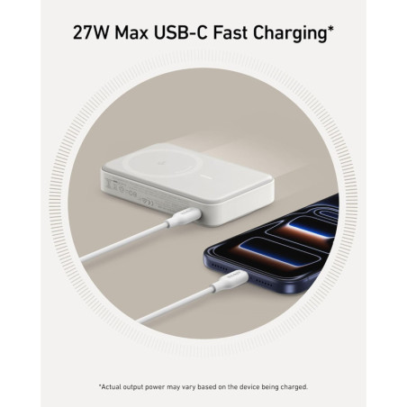 Anker MagGo 10,000mAh Qi2 Certified 15W MagSafe-Compatible Power Bank with Smart Display & Foldable Stand