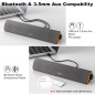 SOULION R50 Enceintes Bluetooth PC, Barre Son 3.5mm, USB Alimenté, LED Couleur, Son Surround