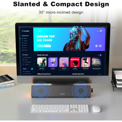 SOULION R50 Bluetooth PC Speakers with LED Lights & USB Power