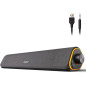 SOULION R50 Enceintes Bluetooth PC, Barre Son 3.5mm, USB Alimenté, LED Couleur, Son Surround
