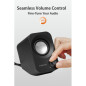 14W USB Powered Stereo PC Speakers with 30° Tilt & Volume Dial, Compact Black for Desktop & Gaming 14W USB Powered Stereo PC Speakers with 30° Tilt & Volume Dial, Compact Black for Desktop & Gaming