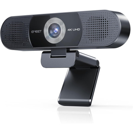 EMEET C980 PRO 3-in-1 4K Webcam with Mic, Speaker, 60°-98° Wide Angle, Noise Cancel Mics, Privacy Cover