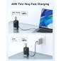 65W Portable Charger Power Bank with Built-in Cable, 4 Outputs, Fast USB-C Charging for iPhone, iPad, MacBook, Samsung, Dell 65W Portable Charger Power Bank with Built-in Cable, 4 Outputs, Fast USB-C Charging for iPhone, iPad, MacBook, Samsung, Dell
