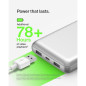 Belkin Power Bank 20000 mAh USB-C 15W, 1 USB-C + 2 USB-A, câble Type-C vers Type-A, Argent Belkin Power Bank 20000 mAh USB-C 15W, 1 USB-C + 2 USB-A, câble Type-C vers Type-A, Argent