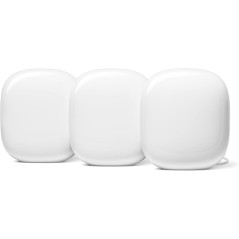 Google Nest WiFi Pro 6E Mesh Router 3-Pack - Fast, Reliable Whole Home Wi-Fi Coverage - Snow