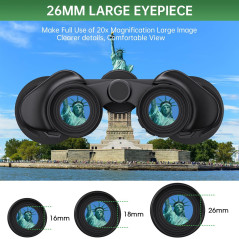 20x50 Waterproof High Powered Binoculars for Adults – Compact, Low Light Vision for Outdoor Activities & Gifts
