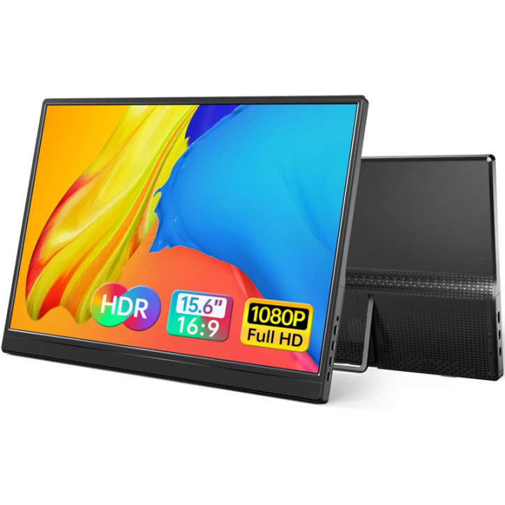 Yxk 15.6 Portable 1080P USB-C HDMI Ultra-Slim IPS Monitor with Kickstand for Laptop, PC, Mac, PS, Xbox, Switch Yxk 15.6 Portable 1080P USB-C HDMI Ultra-Slim IPS Monitor with Kickstand for Laptop, PC, Mac, PS, Xbox, Switch