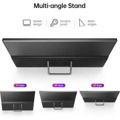 Yxk 15.6 Portable 1080P USB-C HDMI Ultra-Slim Travel Monitor with Kickstand