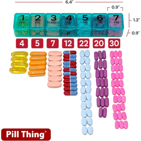 7 Times a Day Pill Box Organizer with Medisafe App Subscription