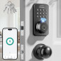 Fingerprint Keypad Deadbolt with Handle Set, Keyless Entry, App Control, Auto Lock, Matte Black Fingerprint Keypad Deadbolt with Handle Set, Keyless Entry, App Control, Auto Lock, Matte Black