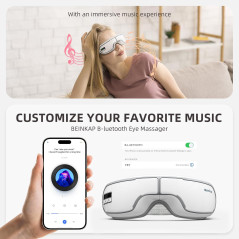 Eye Massager with Heat, Music & Compression – Relief for Eye Strain & Migraine