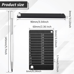 Hotop 2 Crypto Wallets with Metal Plate Marking Pen, Hardware Cold Backup for Bitcoin BIP39 (Black)