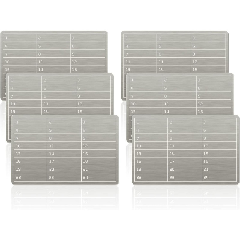 Porte-feuille crypto acier 6 plates - stockage sécurisé Bitcoin