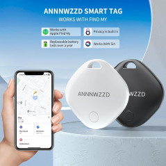 ANNNWZZD Air-Tag 4 Pack Item Finders, Apple MFi Certified, Compatible with Apple Find My App (iOS Only)