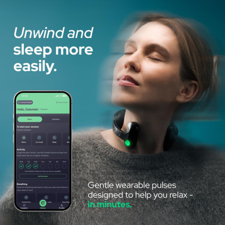 Pulsetto FIT Wearable - Technologie Neuro Brevetée pour Relaxation, Équilibre, Concentration et Sommeil Pulsetto FIT Wearable - Technologie Neuro Brevetée pour Relaxation, Équilibre, Concentration et Sommeil