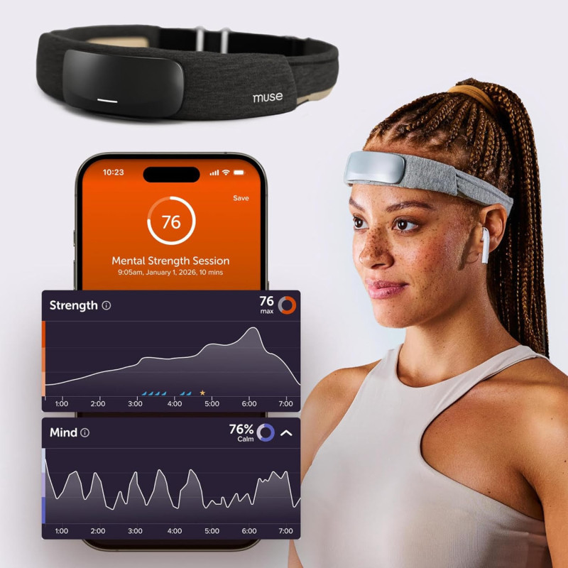 Muse S Athena : Bandeau Neurofeedback pour Méditation Carbon