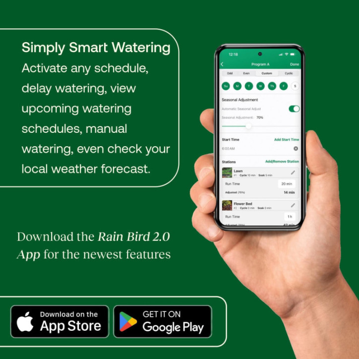 Rain Bird ARC8 - Programmateur d'arrosage intelligent WiFi 8 zones, compatible Alexa, certifié EPA WaterSense Rain Bird ARC8 - Programmateur d'arrosage intelligent WiFi 8 zones, compatible Alexa, certifié EPA WaterSense
