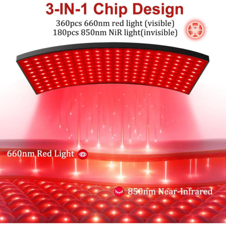 Red & Infrared Light Therapy Lamp with Adjustable Stand for Full Body