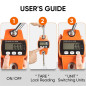 RoMech 660lb Digital Hanging Scale - Handheld Mini Crane Scale with Hooks, Cast Aluminum Case (Orange) RoMech 660lb Digital Hanging Scale - Handheld Mini Crane Scale with Hooks, Cast Aluminum Case (Orange)
