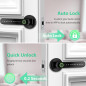 Fingerprint Door Lock Biometric Keypad Keyless Entry Door Knob for Bedrooms, Home, Office, Hotel, Apartment